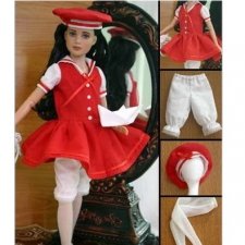 Выкройка PDF в натуральную величину / платье, панталоны, колготки для кукол Марли/Агнес Тоннер 30 см