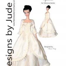Выкройка PDF в натуральную величину / платье в викторианском стиле для куклы Барби Силкстоун