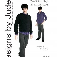 Выкройка PDF в натуральную величину / рубашка, джемпер, брюки для куклы-мужчины Iplehouse FID 49 см