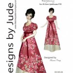 Выкройка PDF в натуральную величину / платье эпохи регентства, перчатки для куклы Iplehouse FID 45см