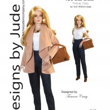 Выкройка PDF в натуральную величину / пальто, брюки, футболка для кукол Тоннер Tonner ростом 40-41см