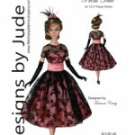 Выкройка PDF в натуральную величину / платье, пояс, перчатки для куклы Poppy Parker Поппи Паркер