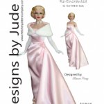 Выкройка PDF в натуральную величину / вечернее платье для кукол Тоннер Tonner ростом 40-41 см