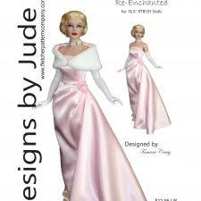 Выкройка PDF в натуральную величину / вечернее платье для кукол Тоннер Tonner ростом 40-41 см