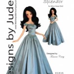 Выкройка PDF в натуральную величину / вечернее платье для куклы 1/3 BJD Smart Doll рост 60 см