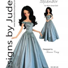 Выкройка PDF в натуральную величину / вечернее платье для куклы 1/3 BJD Smart Doll рост 60 см