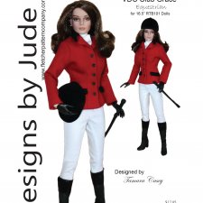 Выкройка PDF в натуральную величину / костюм для верховой езды / кукла Тоннер Tonner рост 40-41 см