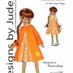 Выкройка PDF в натуральную величину / сарафан, блузка и пальто для куклы Kaye Wiggs Кайе Виггс 46 см