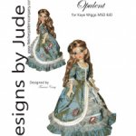 Выкройка PDF в натуральную величину / платье в викторианском стиле для куклы Kaye Wiggs Кайе Виггс