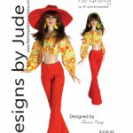 Выкройка PDF в натуральную величину / брюки-клеш, топ, шляпа для кукол Ками и Антуанетта Тоннер 40см