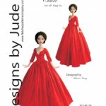 Выкройка PDF в натуральную величину / длинное платье с пышной юбкой для куклы Deja Vu Тоннер 40 см