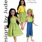 Выкройка PDF в натуральную величину / комбинезон, жакет, платье для кукол Марли / Агнес Тоннер 30 см