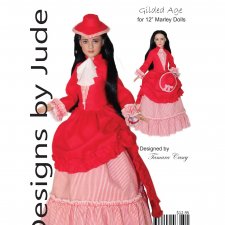 Выкройка PDF в натуральную величину / платье в придворном стиле для кукол Марли / Агнес Тоннер 30 см