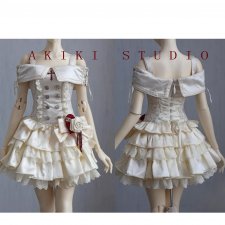 Выкройка для куклы 1/4 BJD платье и перчатки / PDF в натуральную величину / МК с фотоиллюстрациями