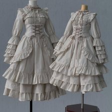 Выкройка для куклы 1/3 BJD викторианское платье / PDF в натуральную величину + пошаговый МК