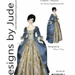 Выкройка PDF в натуральную величину / придворное платье 18 века для куклы Iplehouse FID 45 см