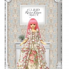 Выкройка платья в стиле Рококо для кукол 1/3 BJD (50-60 см); формат PDF в натуральную величину