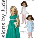 Выкройка PDF в натуральную величину / ночная рубашка, пижама и халат для куклы Kaye Wiggs