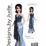 Выкройка PDF в натуральную величину / вечернее платье для куклы Ellowyne Элловайн Тоннер 40 см