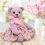 Лавандовая малышка, мишка ручной работы