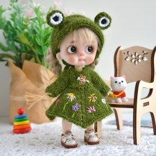 Одежда лягушки для малышей ob11 и кукол ростом 13-14см