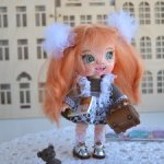 Вязаная шарнирная кукла по мотивам ob11