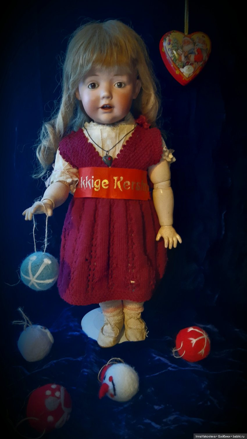 Куколка - Рождество | Бэйбики Куколка - Рождество — Антикварные куклы Kestner (Кестнер) JDK: Хильда (фото 2)