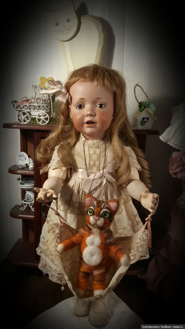 Куколка - Рождество | Бэйбики Куколка - Рождество — Антикварные куклы Kestner (Кестнер) JDK: Хильда (фото 3)
