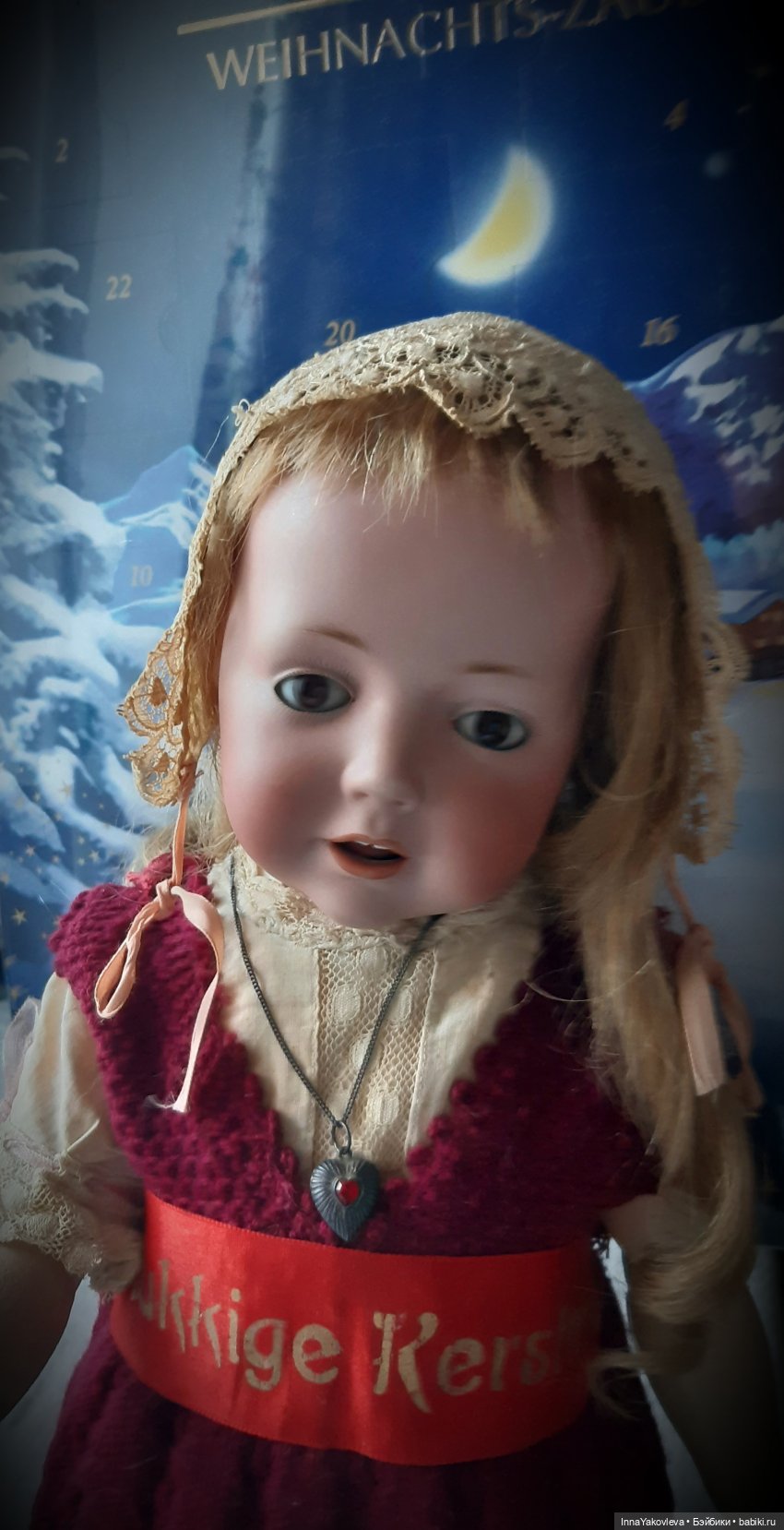 Куколка - Рождество | Бэйбики Куколка - Рождество — Антикварные куклы Kestner (Кестнер) JDK: Хильда (фото 5)