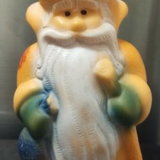 Винтажная игрушка Дед мороз 21 см резиновый СССР
