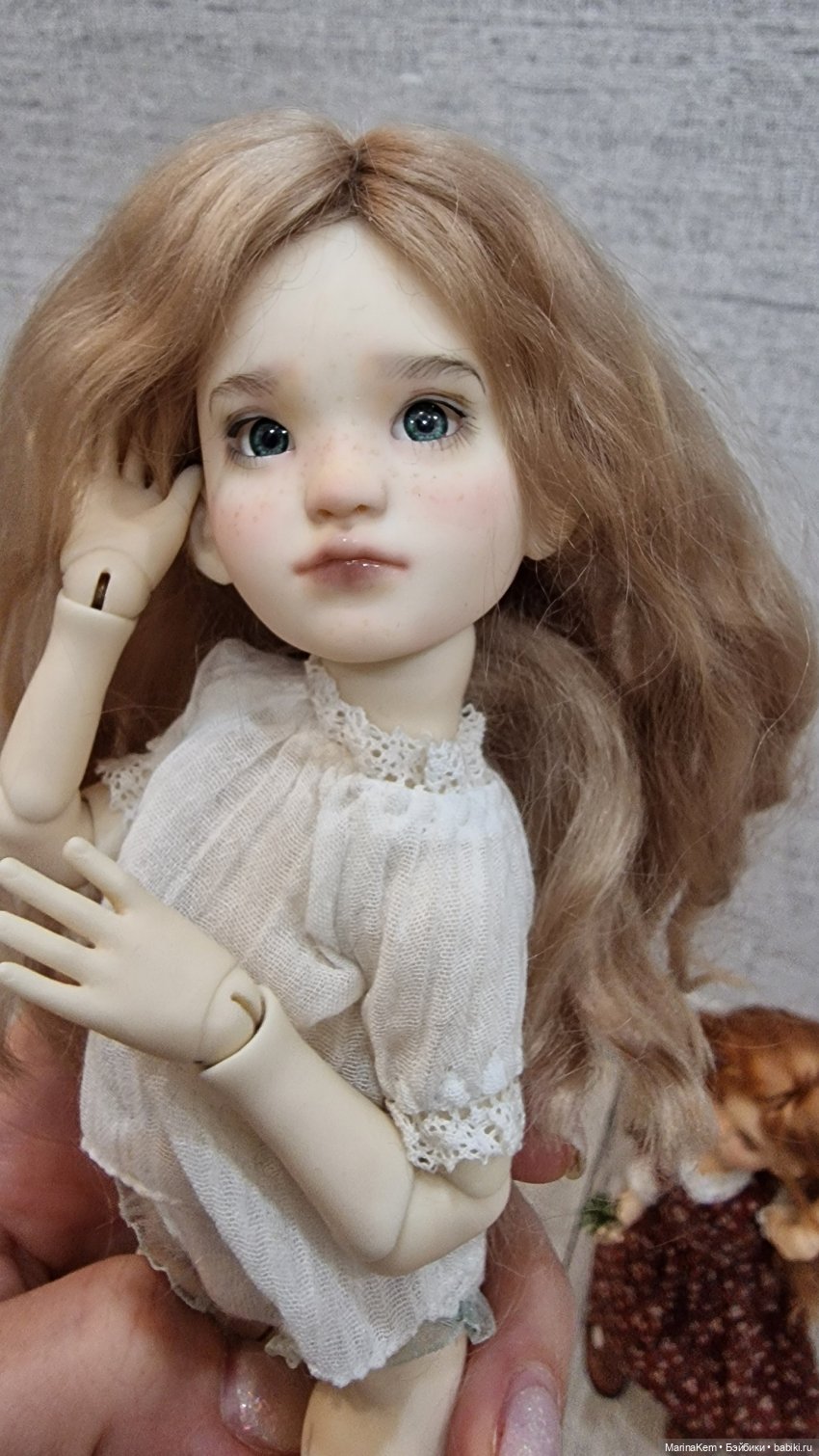 Парик для БЖД куклы с обхватом головы 13 см