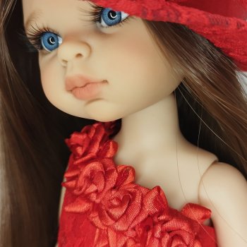 Платье "красная роза '