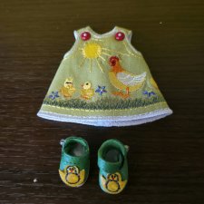 Сарафанчик с вышивкой для Twinkles Meadow Dolls/IrrealDoll, Lati Yellow, Dress Pukifee