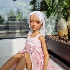 Парик из перышек на бжд куклу Иден и др.