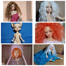 Мейк,блаш и парики для кукол бжд (bjd)
