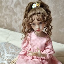 Парик  для куколки бжд Иден
