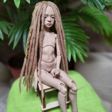 Парик на  куклу Птичка Лора натуральный