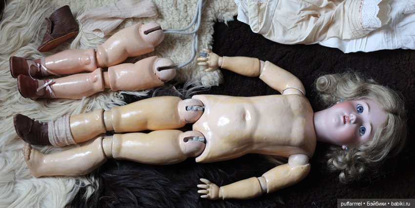 Heinrich Handwerk Simon Halbig. Восстановление куклы. Небольшие подробности. Часть 2