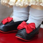 Кожаные туфли для антикварной куклы