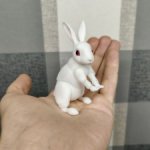 Продам белого бжд кролика