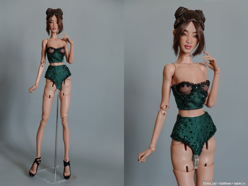 Зеленый ей к лицу. Белье для Joydolls | Бэйбики Зеленый ей к лицу. Белье для Joydolls (фото 3)