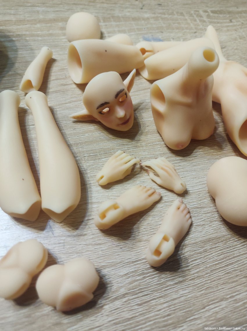 Процесс создания bjd — Авторские шарнирные куклы своими руками: лепка (фото 8)