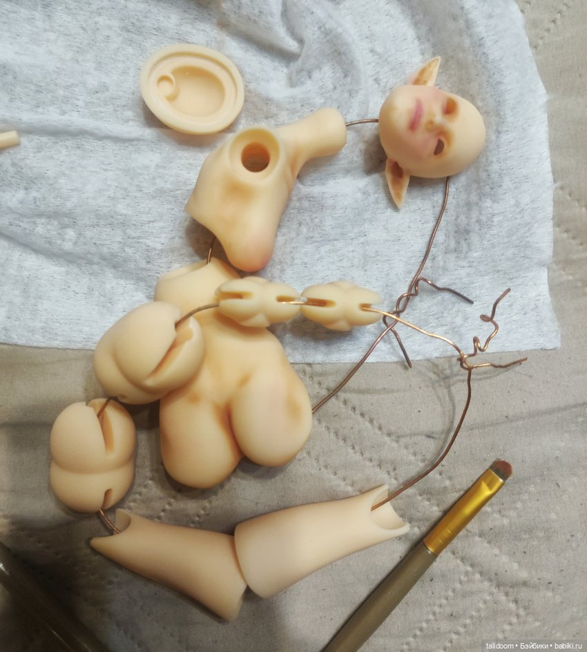 Процесс создания bjd — Авторские шарнирные куклы своими руками: лепка (фото 7)