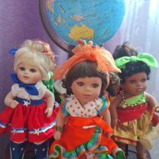 Лот из 6 кукол "Дети мира" Marie Osmond