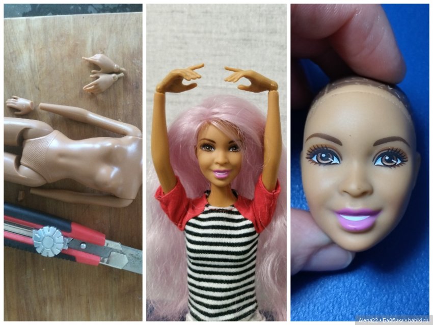 Ремонт рук и перепрошивка козочкой Барби Дезире