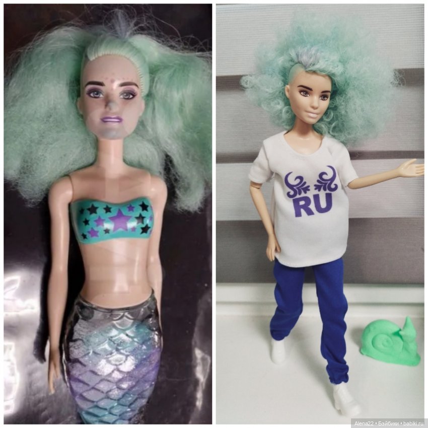 Выведение пятен с лица Барби