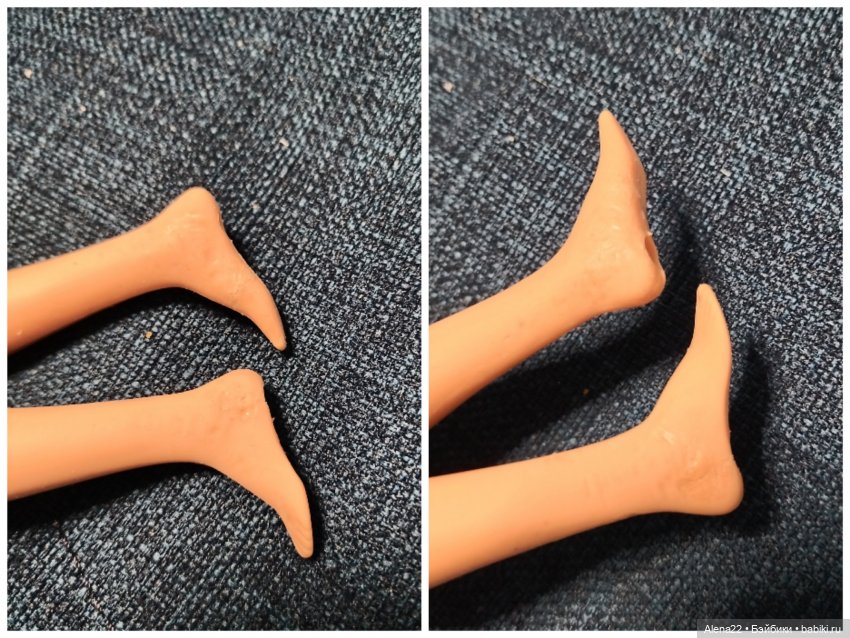 Заглаживание покусов на ногах куклы Макси Хасбро Заглаживание покусов на ногах куклы Макси Хасбро