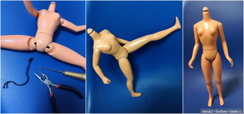 Ремонт бедренного шарнира куклы Laiko