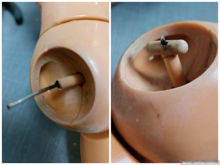 Ремонт бедренного шарнира куклы Laiko