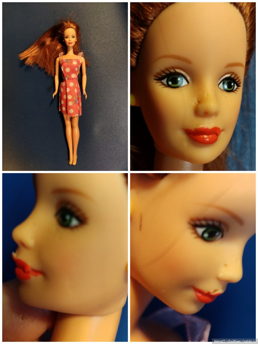 Восмтановление покусанного лица Барби Pretty in plaid